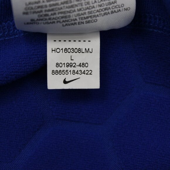 Nike Pro Sweatshirt Mens Large Blue Hyperwarm 1/4 Zip Mock Neck L/S Pullover - Picture 11 of 15